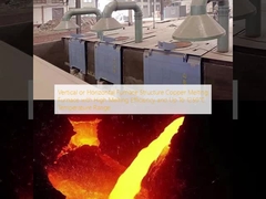 Struktura pieca pionowego lub poziomego Piec stopieniowa miedzi o wysokiej sprawności stopienia i temperaturze do 1250 °C